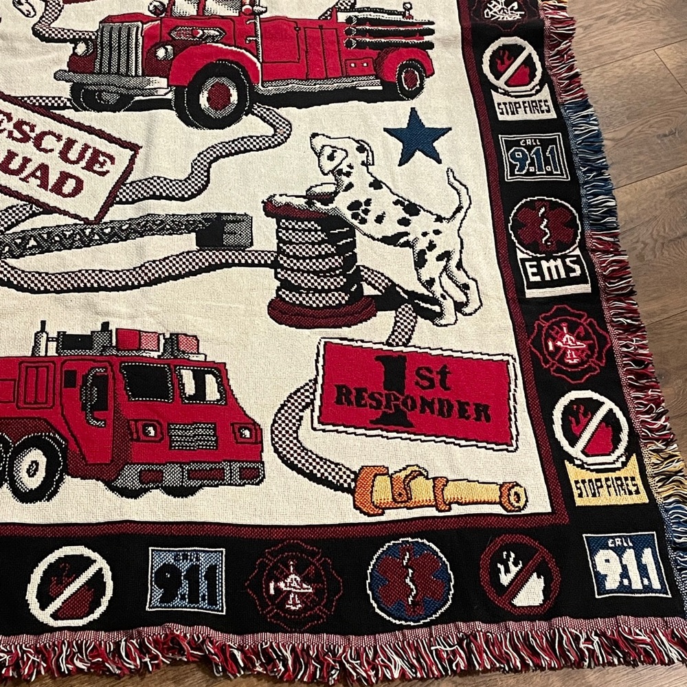 Goodwin Weavers 100% Cotton Woven First Responders Blanket Throw - Picture 3 of 7